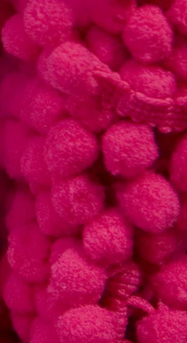 Cerise Pom Pom Trim 